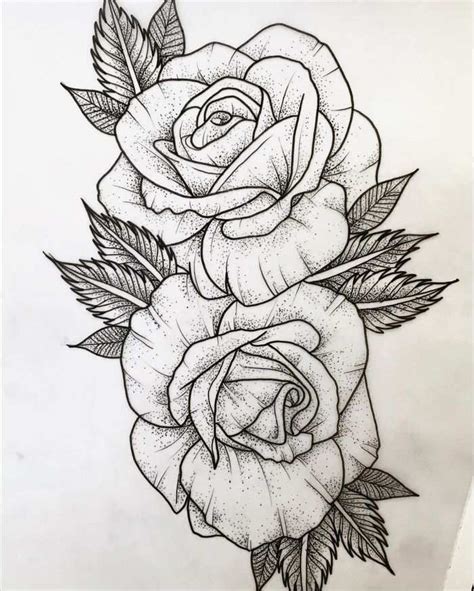 gezeichnet rose tattoo vorlage|900+ Rosen